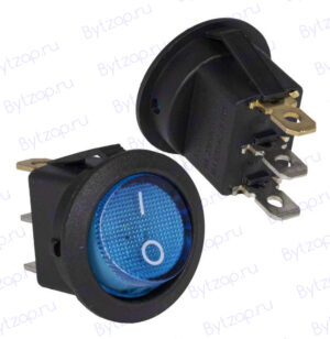 Клавишный переключатель KCD1-101N-C3-BL/3P, ON-OFF, 3 контакта, синий